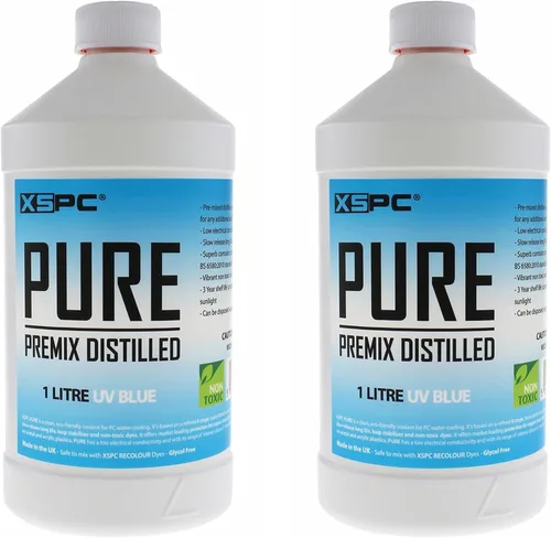 Vista 5 de XSPC Pure Premix - Refrigerante destilado para PC, 1 litro, transparente, paquete de 2