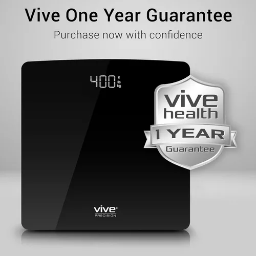 Vista 9 de Vive Precision Báscula inteligente – Báscula digital de baño para peso corporal con Bluetooth y sincronización de aplicaciones Vive – Monitor