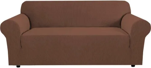 Vista 105 de H.VERSAILTEX Funda elástica para sofá, fundas suaves para muebles de 3 cojines, con tela jacquard gruesa a cuadros con parte inferior elástica, sofá