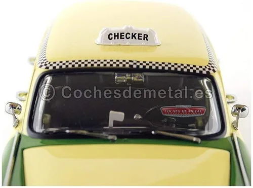 Vista 3 de 1981 Chicago Checker Cab Taxi A11 Verde 1:18 Diecast