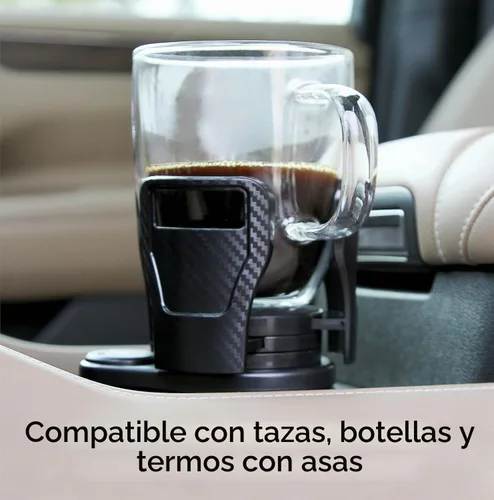 Vista 8 de Limitless Dual CupStation - Portavasos expandible 2 en 1 con base giratoria de 360°, color negro