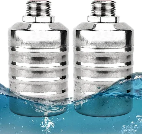 Vista 6 de Válvula de flotador de control automático de nivel de agua, válvula de flotador de agua de acero inoxidable de 1/2 pulgada para tanque, piscina
