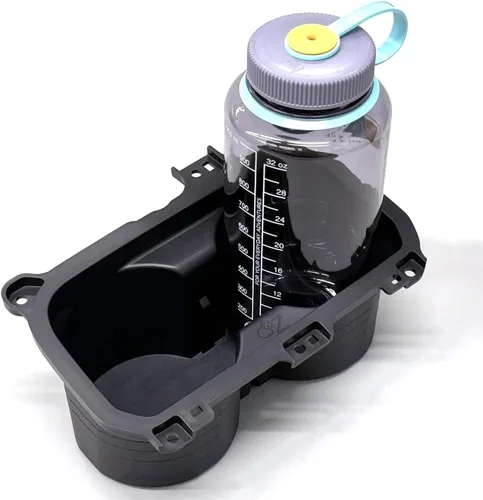 Vista 2 de Portavasos de gran tamaño para Toyota Tacoma de 3ª generación (2016-2023) Reemplazo de portavasos de plástico moldeado para Tacoma – Negro
