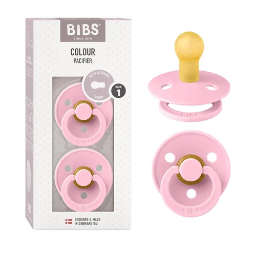 Vista 118 de BIBS - Paquete de 2 chupetes para bebés, goma natural libre de bisfenol A, hechos en Dinamarca, colección Colour, para bebés de 18+ meses, azul bebé