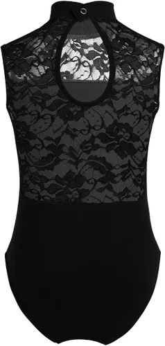 Vista 2 de iEFiEL Vestido de ballet sin mangas para niñas con espalda cruzada y espalda cruzada, leotardo, gimnasia, disfraces
