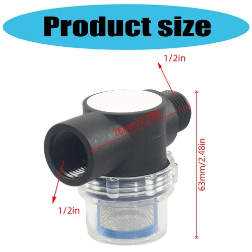 Vista 4 de Los tanques de agua de los campistas en línea filtran roscados altos flujos 50L/Min 1/2" filtro de malla para acampar uso al aire libre