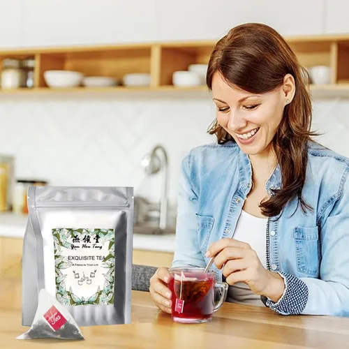Vista 6 de EILIN YHT - Bolsas de té de flores de hibisco Jamaica, té de rosas de hierbas, 50 unidades x 0.11 oz