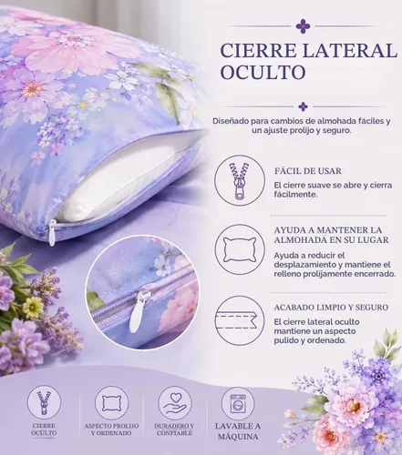 Vista 8 de YIYEA Juego de sábanas individuales, sábanas de hotel de calidad de 1800 hilos de microfibra doble cepillada con flores para cama individual, extra