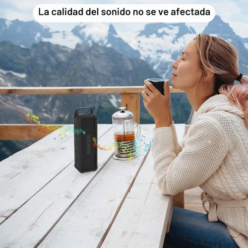 Vista 14 de Funda de silicona compatible con altavoz portátil Anker Soundcore 2, funda protectora de viaje con asa y mosquetón para altavoz Anker Soundcore 2