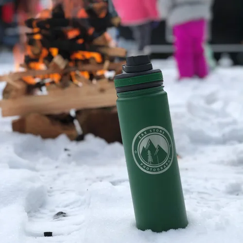 Vista 8 de Tempercraft Botella deportiva aislada al vacío de 22 onzas, opciones personalizadas grabadas con láser, acero inoxidable, doble pared, boca ancha