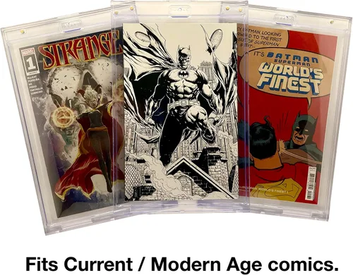 Vista 2 de Paquete de 5 unidades, pantalla magnética para cómics, losa de bricolaje, transparente, marco similar a la pared, se adapta a cómics actuales