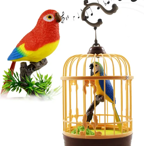 Vista 7 de Haktoys funciona con pilas, pájaros que cantan, Parent