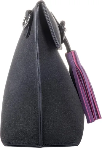 Vista 3 de QZUnique Bolso bandolera mediano de nobuck para mujer con borla colorida