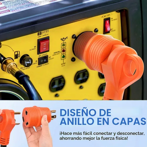 Vista 6 de Nilight Adaptador de corriente RV de 30 amperios a 30 A L14-30P a TT-30R Macho de 30 amperios a hembra de 30 amperios