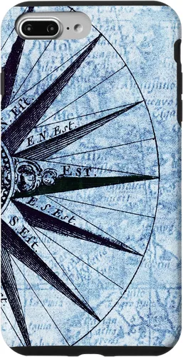 Vista 12 de Nautical Map Phone Case Vintage Ocean Maps Boat Captain Gift Case for iPhone 17