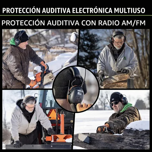 Vista 2 de ISOtunes AIR DEFENDER Earmuffs: Comfortable Wireless unisex adult Hearing Protection Earmuffs with 40 Hour Battery Rojo