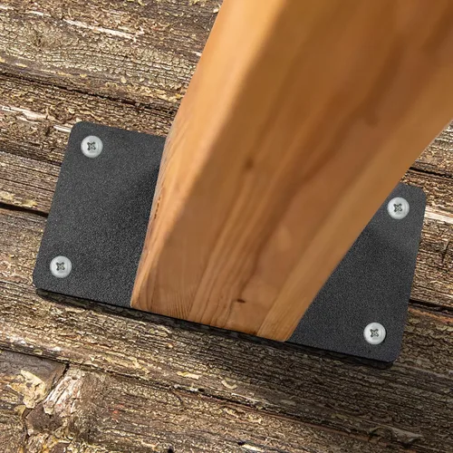 Vista 2 de 2 paquetes de placas de anclaje de poste 4x4 - Ideal para barandillas de cubierta, valla de madera, base de poste, poste de valla, poste de buzón