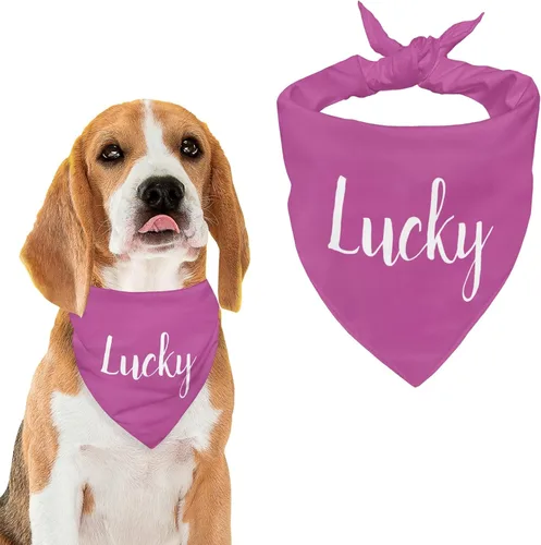 Vista 41 de Bandana personalizada para perro con nombre de poliéster, bandana personalizada para perro, triángulo, bufanda personalizada para mascotas