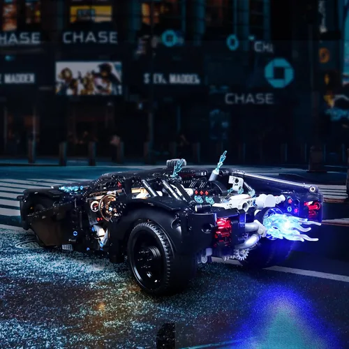 Vista 3 de VONADO Kit de luz LED compatible con Lego Technic The Batmobile 42127, iluminación de bricolaje para Lego Batmobile