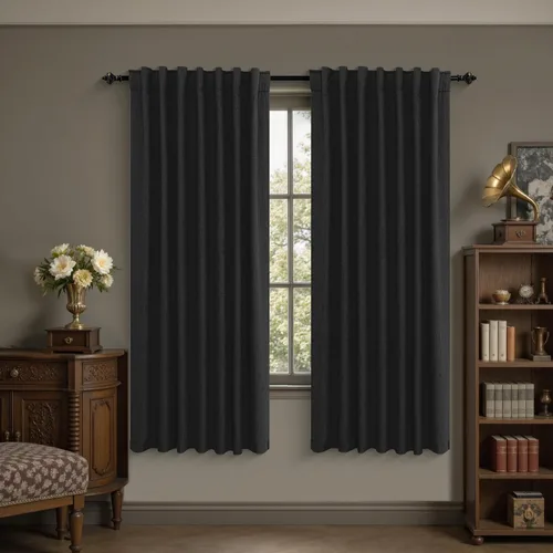 Vista 80 de KOUFALL - Cortinas de medio estilo francés de lino para ventana, juego de 2 cortinas cortas de 40 pulgadas de longitud, para privacidad, cortinas