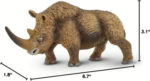 Vista 7 de Safari Ltd. Figura de rinoceronte lanudo – Figura detallada de plástico de 6.75 pulgadas – Divertido juguete educativo prehistórico para niños