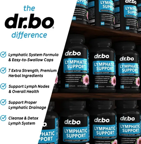 Vista 5 de Suplementos de drenaje linfático - Apoyo linfático Productos de limpieza total a base de hierbas con equinácea Suplemento de apoyo del sistema