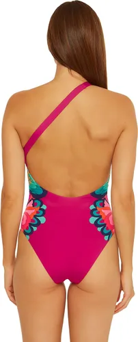 Vista 2 de Trina Turk Women's Standard Medallion Asymmetrical Piece Swimsuit-One Shoulder, Bathing Suits