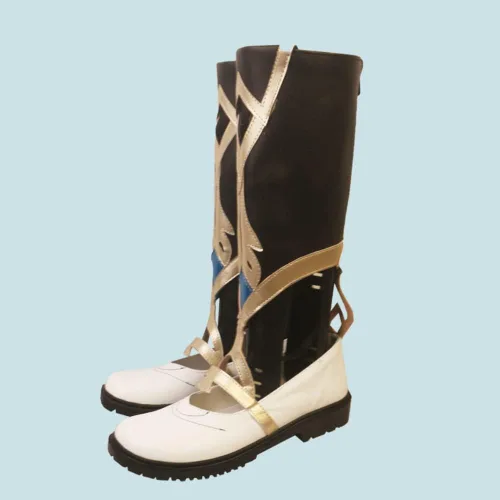 Vista 3 de COSGOGO Genshin Impact Kaveh - Zapatos de cosplay para Halloween, carnaval, fiesta, traje de mujer, zapatos de cosplay de anime, juego de rol