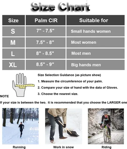 Vista 7 de Guantes de invierno para hombres y mujeres, guantes de pantalla táctil, guantes de correr, guantes de ciclismo, guantes de conducción, guantes