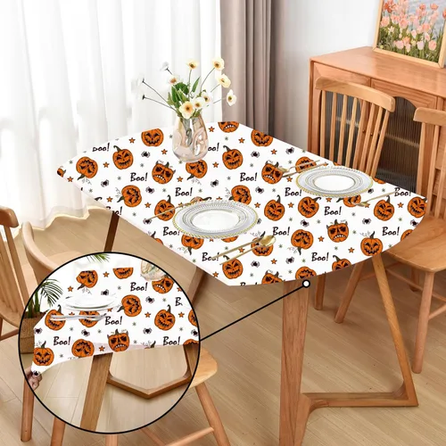 Vista 69 de Mantel ajustado blanco con elástico para mesas plegables de 48x48 pulgadas, manteles lavables y elásticos de elastano para mesas de cartas, manteles