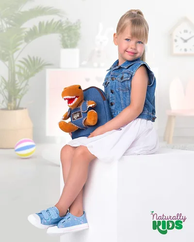 Vista 4 de Naturally KIDS Mochila para niños pequeños, Mini de 06 "h - Peluche T-rex, 06"h Mini