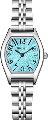 Vista 15 de Reloj Szaikyri en Forma de Barril para Mujeres con Números Árabes Fáciles de Leer, Reloj de Vestir para Damas