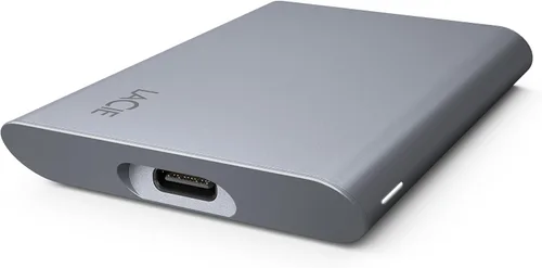 Vista 4 de LaCie Mobile Drive Secure - Unidad de estado sólido externa de 500 GB SSD portátil, color gris espacial, USB-C 3.2, para PC y Mac