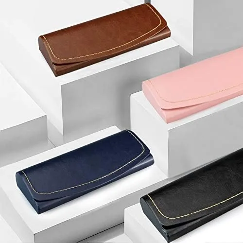 Vista 7 de LifeArt Funda rígida para gafas, funda portátil para gafas de sol, funda de piel sintética de moda, ligera
