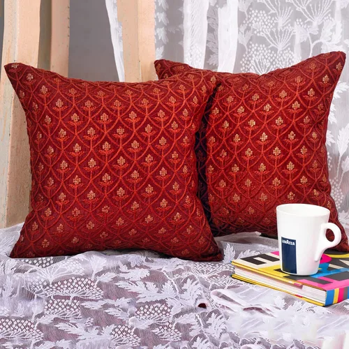 Vista 11 de Fundas de cojín decorativas azules pequeñas de 12 x 12 pulgadas, fundas de almohada bordadas con lentejuelas para sofá cama, paquete de 2 fundas