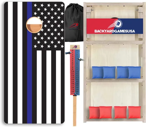Vista 95 de CornholeGamesUSA Pro - Juego de tablas de Cornhole Fabricado en Estados Unidos Abedul báltico 3/4 Sin rebote Patas triples gruesas Dos 1