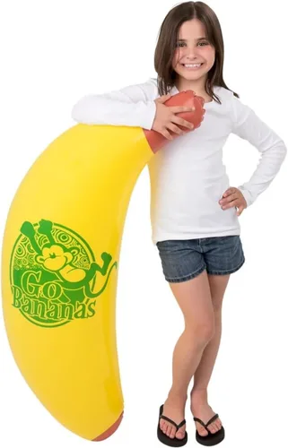 Vista 3 de Rhode Island Novelty Plátano inflable gigante de 48" Uno por pedido