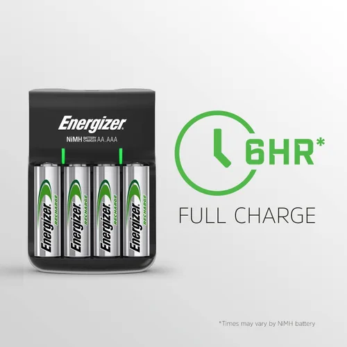 Vista 7 de Energizer Baterías AA recargables (8 unidades) y cargador básico para baterías recargables