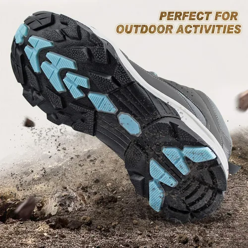 Vista 2 de JABASIC Womens Mid Hiking Boots Lightweight Outdoor Trekking Shoes