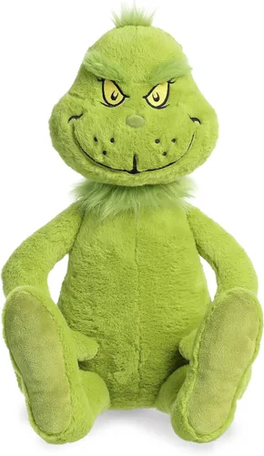 Vista 8 de Aurora® Figura de Dr. Seuss™ Grinch de Peluche - Peluche Oficialmente Licenciado para Juego Imaginativo - Perfecto para Niños y Adultos - Verde 50.8