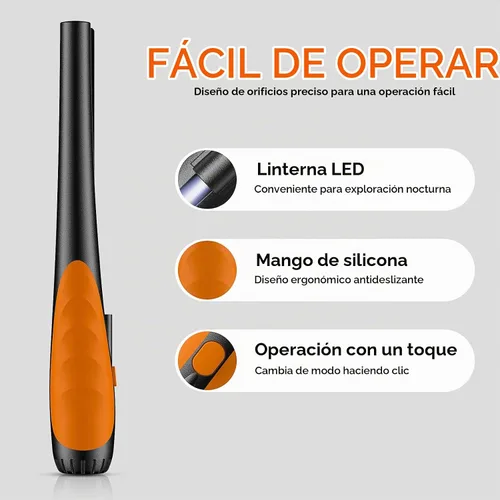 Vista 2 de Detector de Metales Pinpointer, 4 Modos de Búsqueda de Tesoros Localizador de Sonda Profesional Impermeable de Mano Varita Puntero, Detector