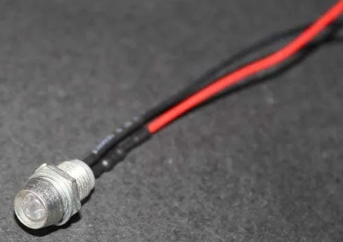 Vista 2 de 5pcs x 0.197 in uv pre cableado titular LED uv pre cableado LED (con soporte 12V 7.9 in púrpura)