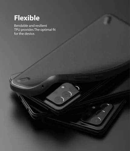 Vista 3 de Ringke Onyx - Funda compatible con Samsung Galaxy A72, granulado antihuellas, textura con agujeros para cordón, color negro