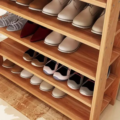 Vista 6 de H&A Zapatero de madera de 6 niveles Organizador de almacenamiento de zapatos (aple)