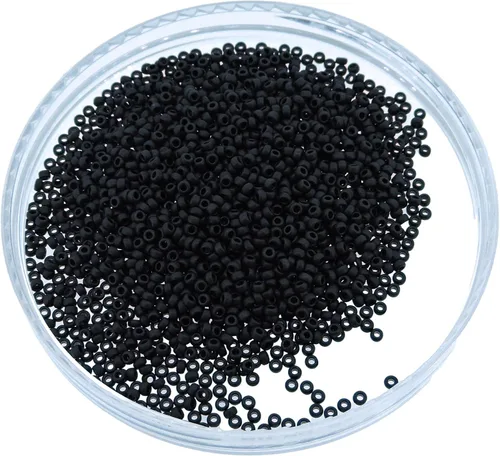 Vista 4 de Miyuki Cuentas de semillas redondas tamaño 15/0 0.29 oz negro mate