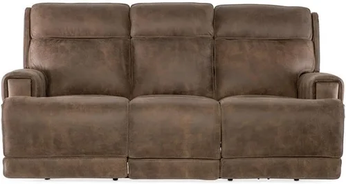 Vista 7 de Hooker Furniture Wheeler Sofá eléctrico de cuero con reposacabezas eléctrico en marrón