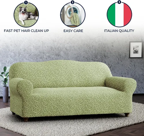 Vista 6 de PAULATO BY GA.I.CO. Funda para sofá, funda de tela elástica, funda de sofá de 3 plazas para mascotas y niños, funda de sofá suave - Funda de sofá