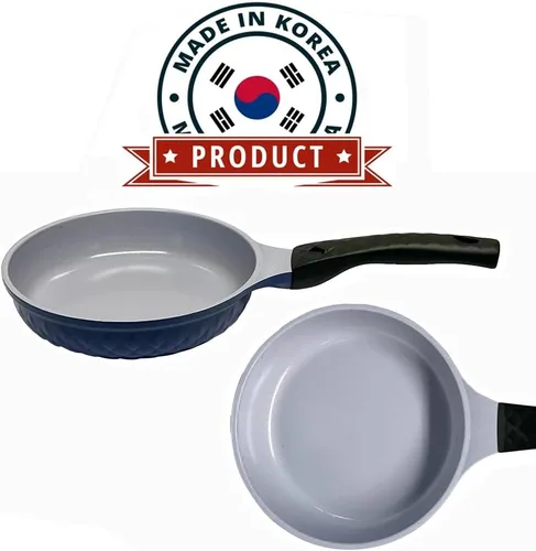 Vista 2 de 8" revestimiento de cerámica interior y exterior que cocina sartén, hecha en Corea