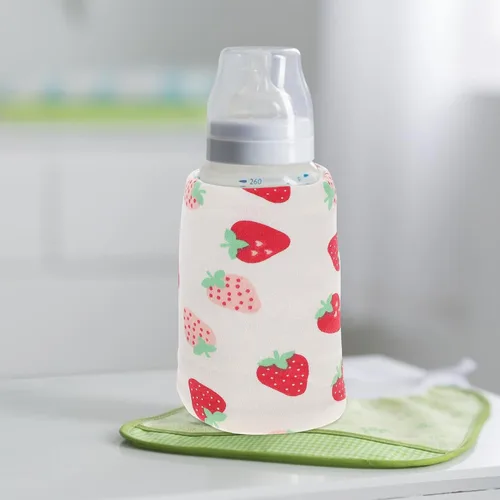 Vista 2 de Bolsa calentadora de botellas portátil USB para viajes, cubierta compacta de calefacción de leche con distribución uniforme del calor
