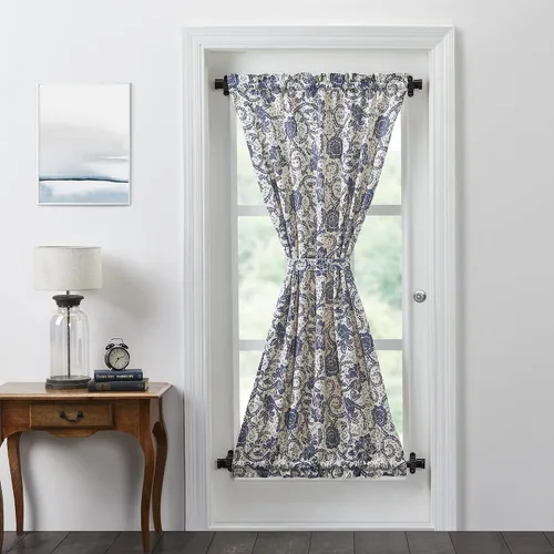 Vista 30 de VHC Brands Dorset Cortina de cenefa para ventana, floral, azul marino, 16 x 73 pulgadas
